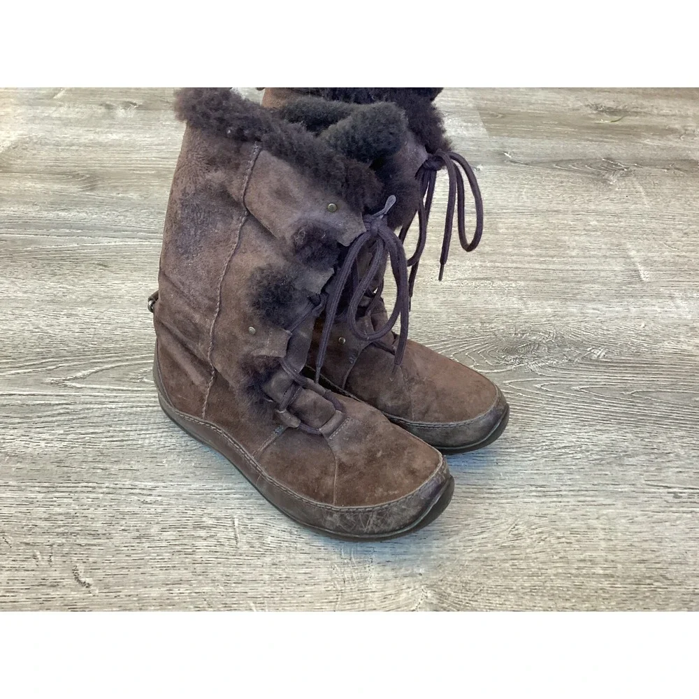The North Face Womens Boots Size 9 Brown Primaloft Winter Snow Boots 620179 Boot